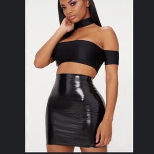 Pretty Little Thing Shape Vinyl Bodycon skirt